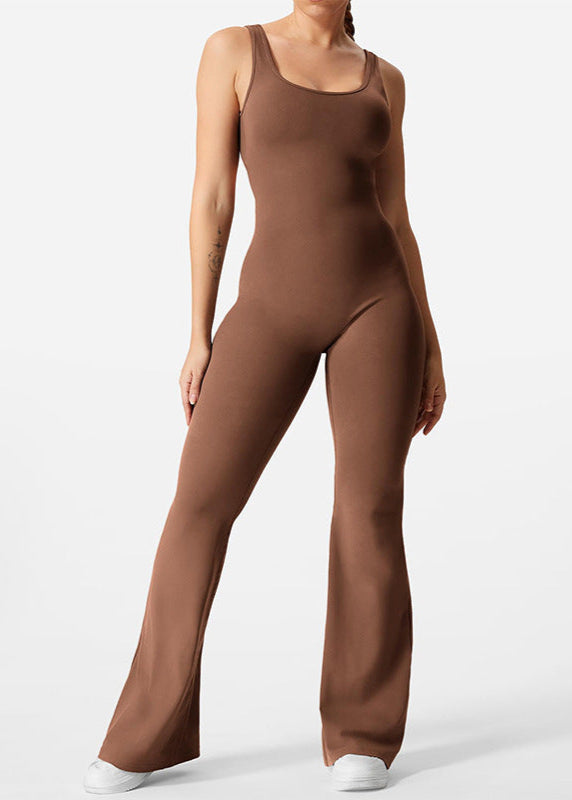 Flared Jumpsuit With Butt Lifting
