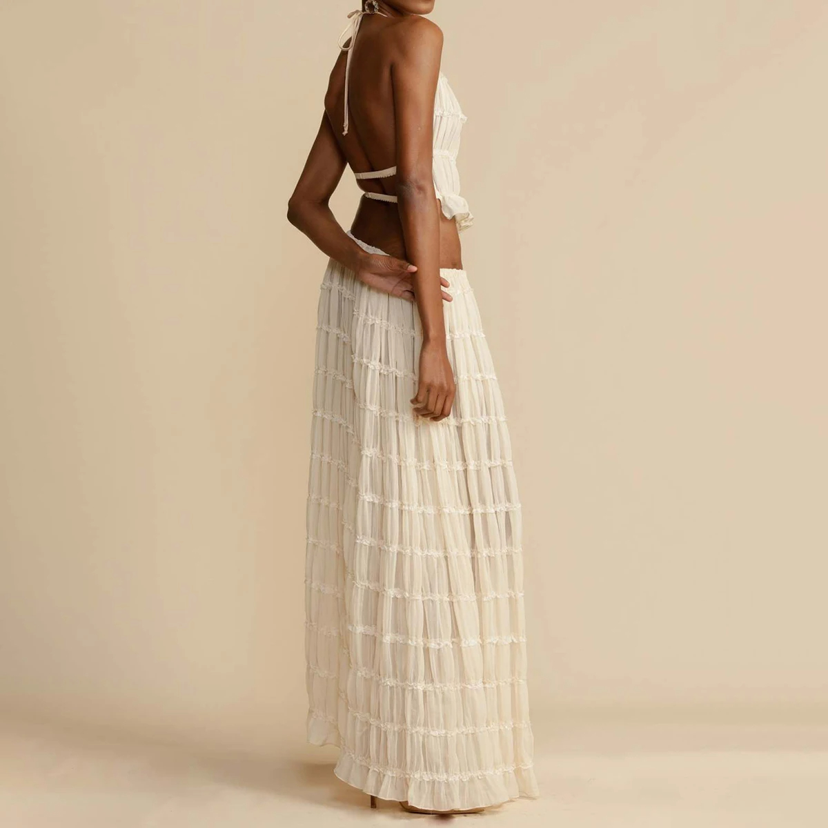 Backless Ruffle Set