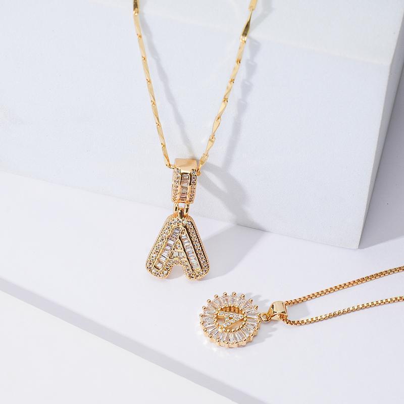 2 Pack Initial Letter Necklace