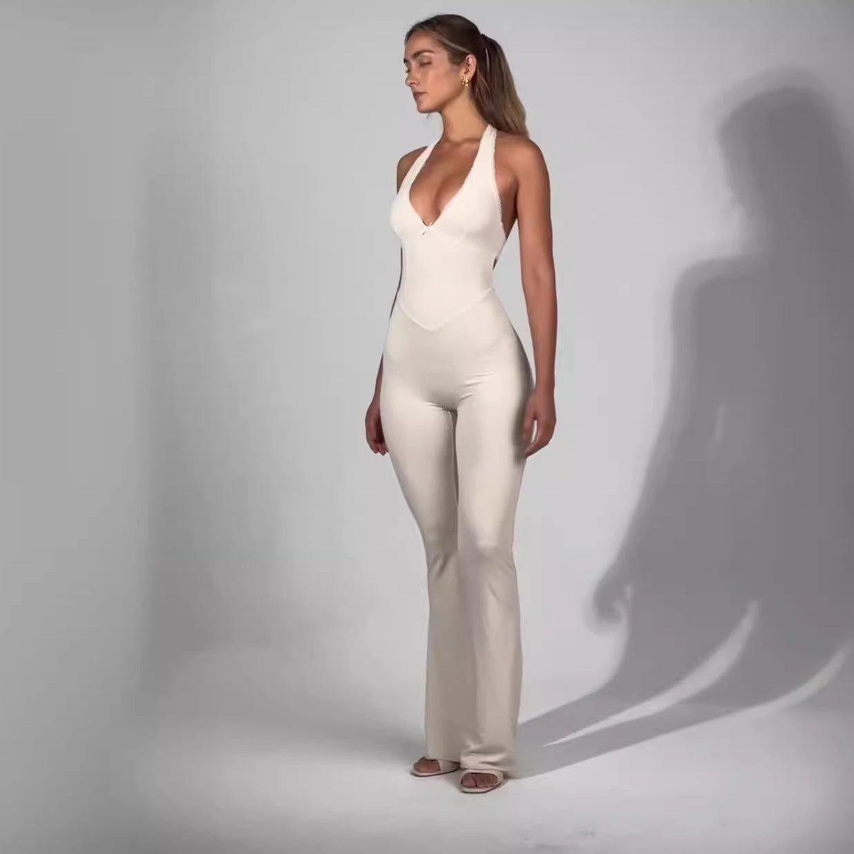 Backless Halter Jumpsuit