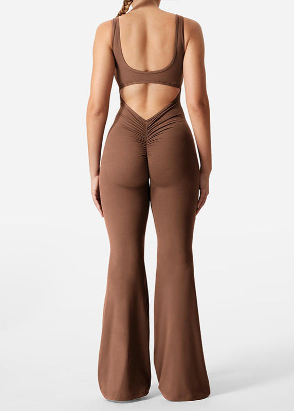 Flared Jumpsuit With Butt Lifting