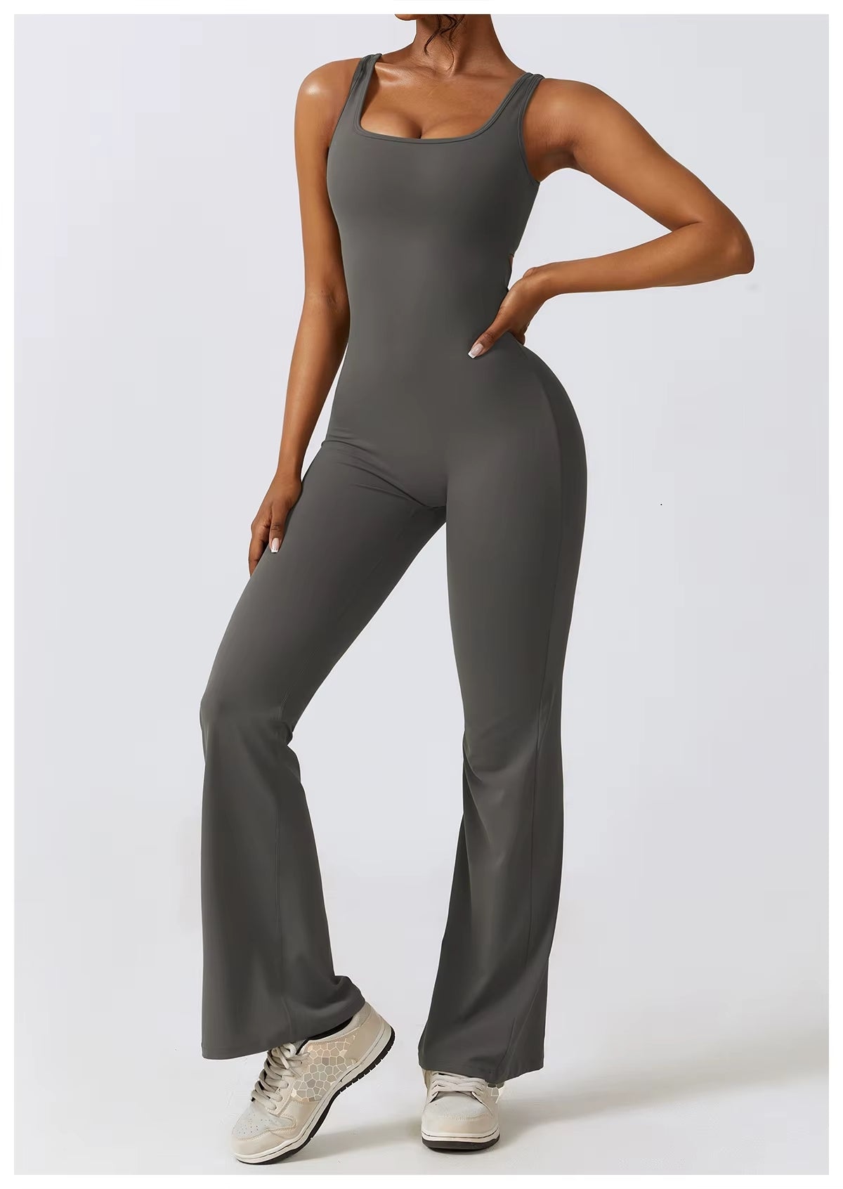 Flared Jumpsuit With Butt Lifting