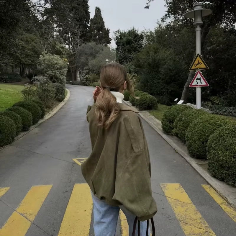 Faux Suede - Bomber Jacket