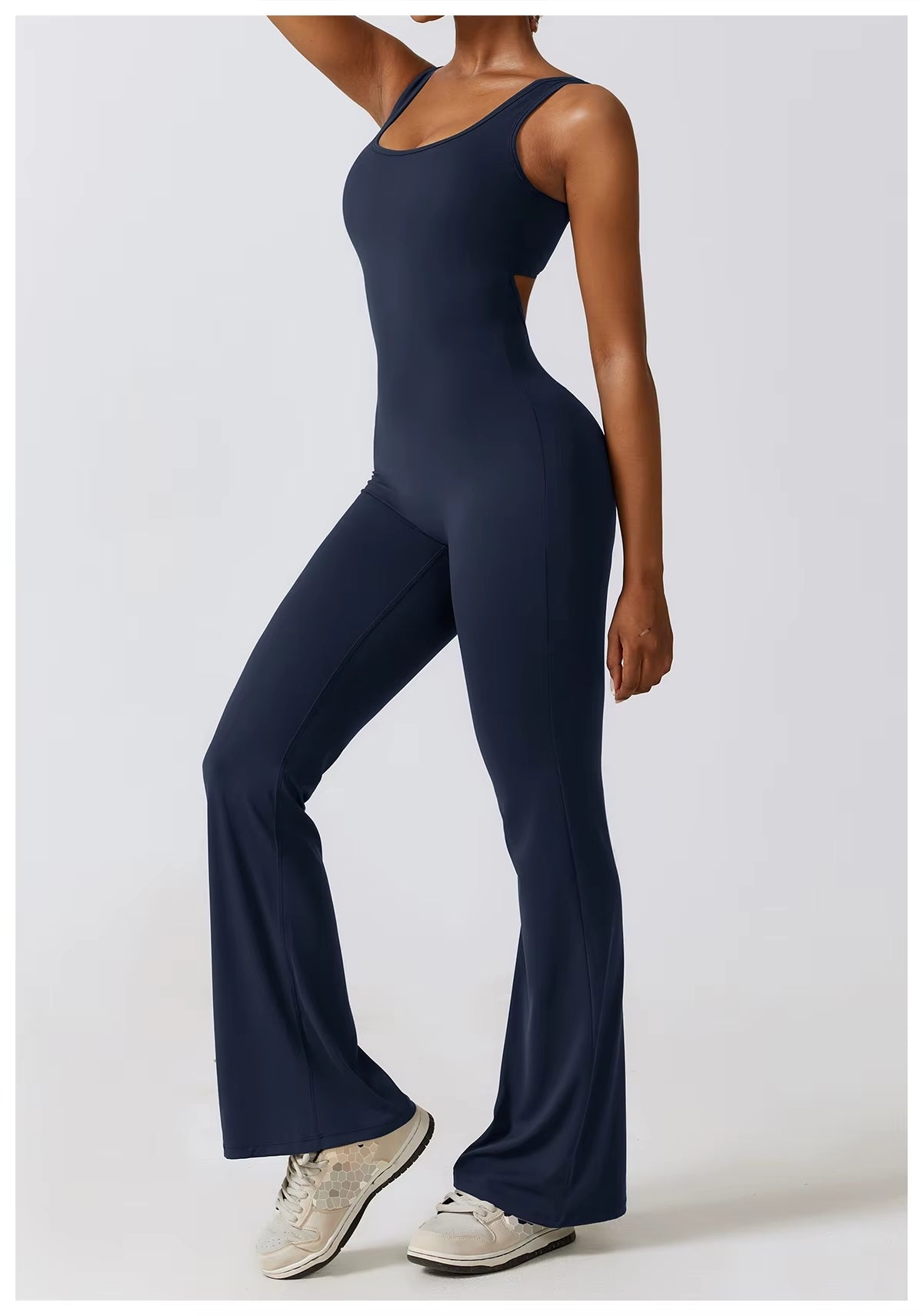Flared Jumpsuit With Butt Lifting