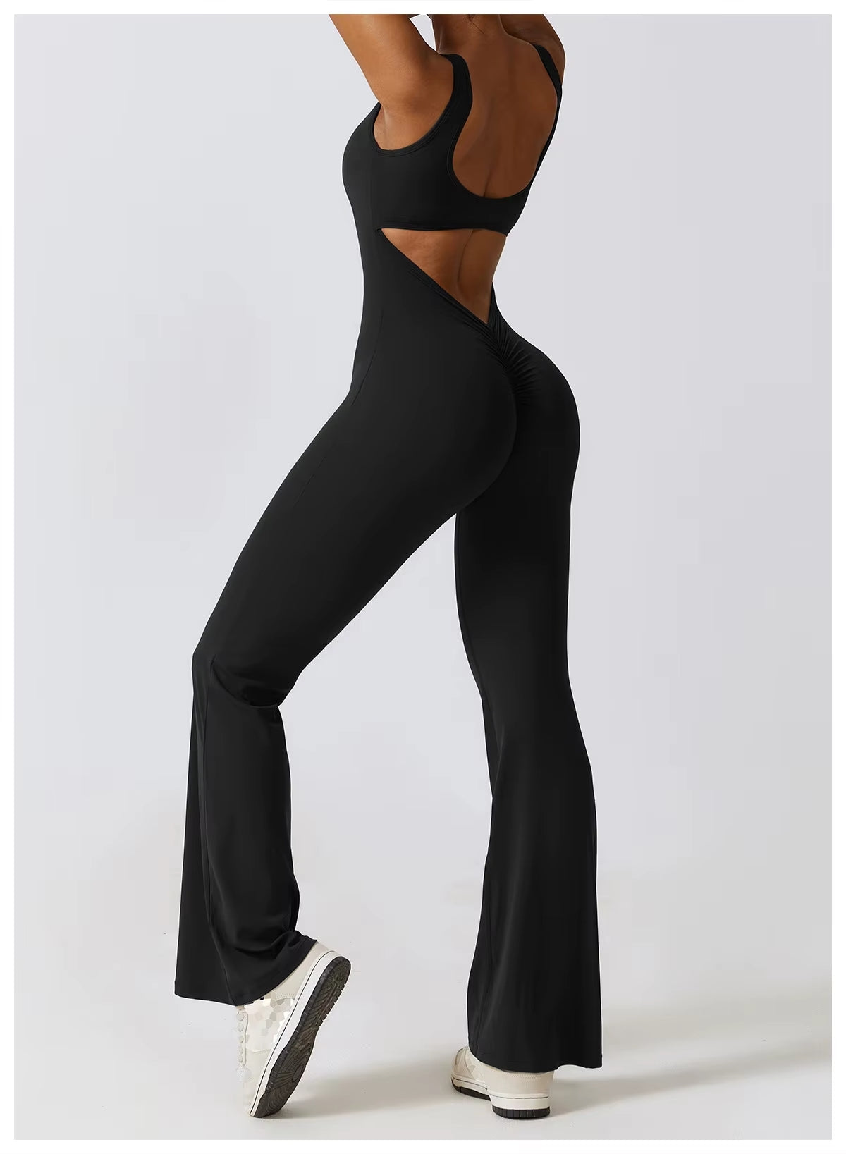 Flared Jumpsuit With Butt Lifting