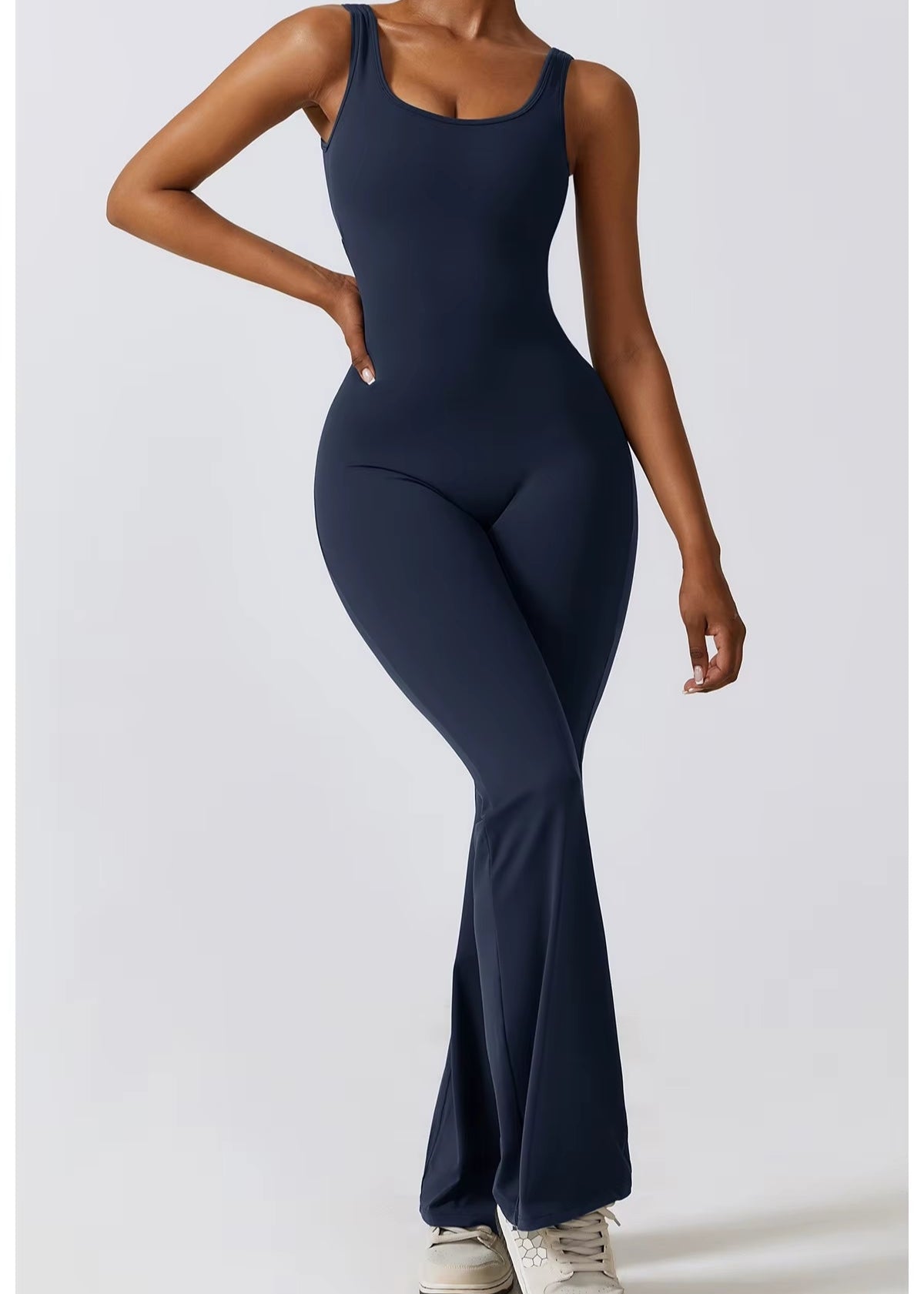 Flared Jumpsuit With Butt Lifting