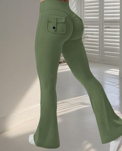 Flared Leggings With Pockets