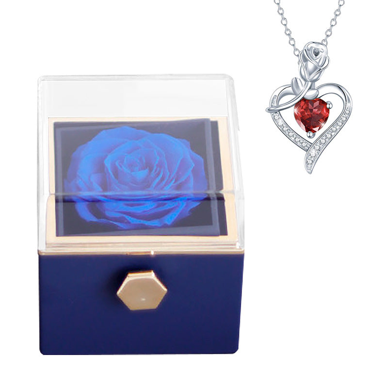 Eternal Rose Box With Necklace