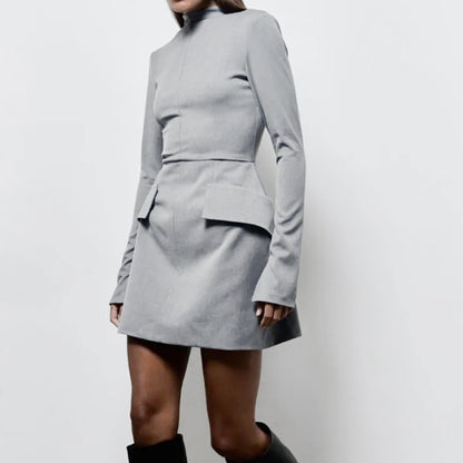 Long Sleeve Dress With Pockets
