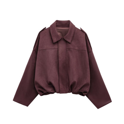 Faux Suede - Bomber Jacket