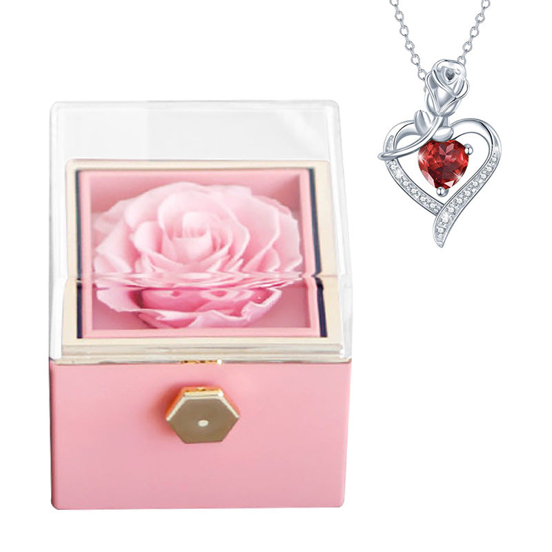 Eternal Rose Box With Necklace