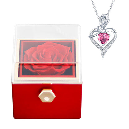 Eternal Rose Box With Necklace