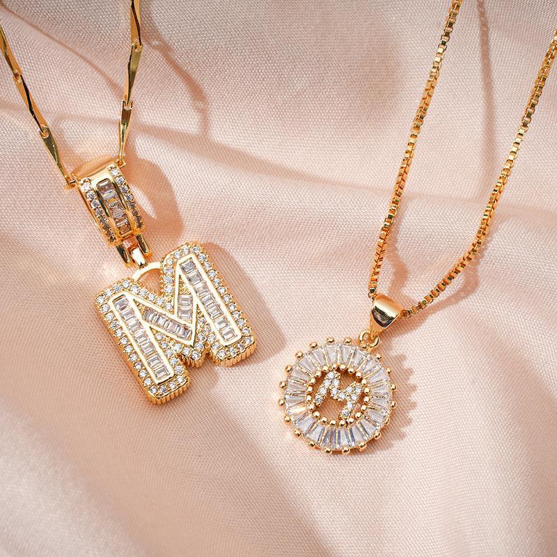 2 Pack Initial Letter Necklace