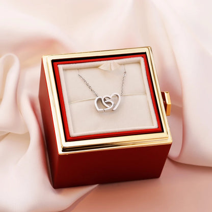 Eternal Rose Box w/ Necklace and Real Rose