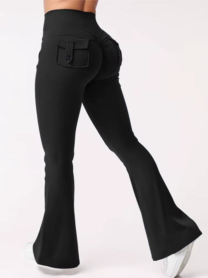 Flared Leggings With Pockets