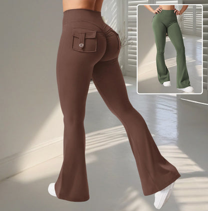 Flared Leggings With Pockets