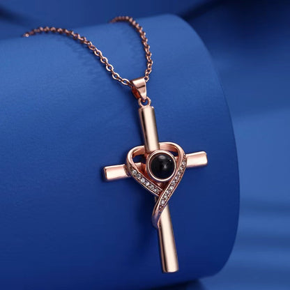 Cross Necklace With Hidden Bible Verse