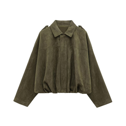Faux Suede - Bomber Jacket