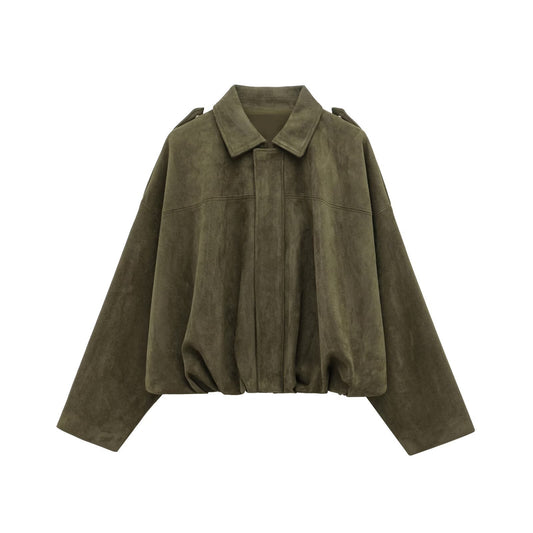 Faux Suede - Bomber Jacket