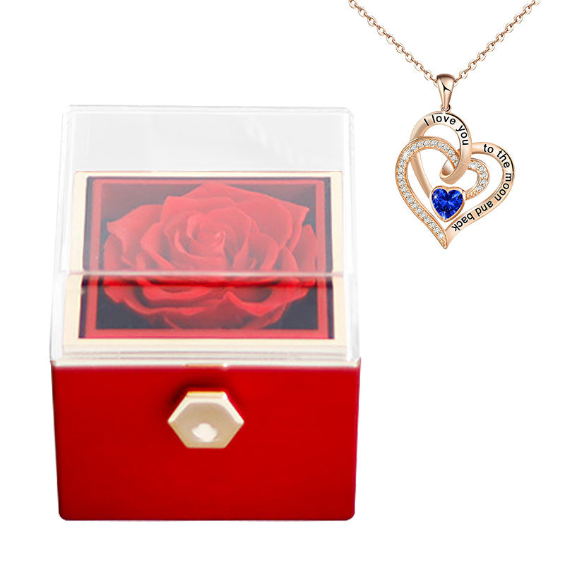 Eternal Rose Box With Necklace