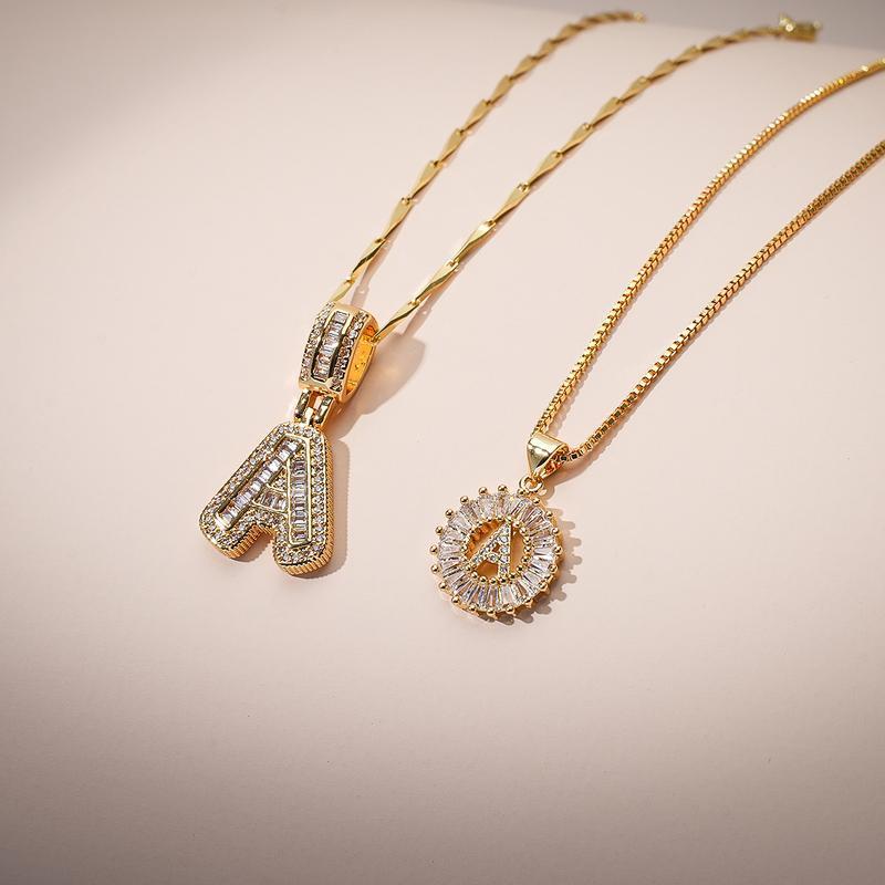 2 Pack Initial Letter Necklace