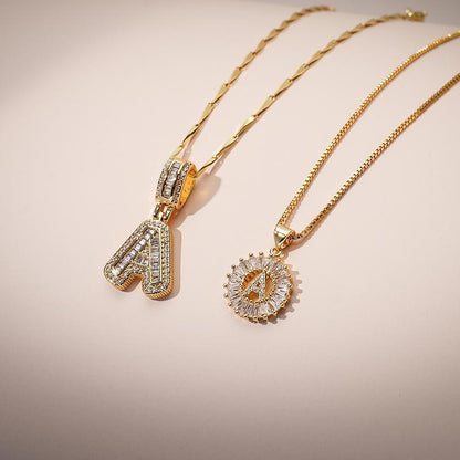 2 Pack Initial Letter Necklace